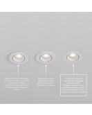 DK3061-WH Встраиваемый светильник, IP 20, 10 Вт, GU5.3, LED, белый/белый, пластик