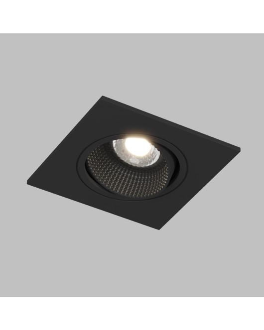DK3071-BK Встраиваемый светильник, IP 20, 10 Вт, GU5.3, LED, черный/черный, пластик