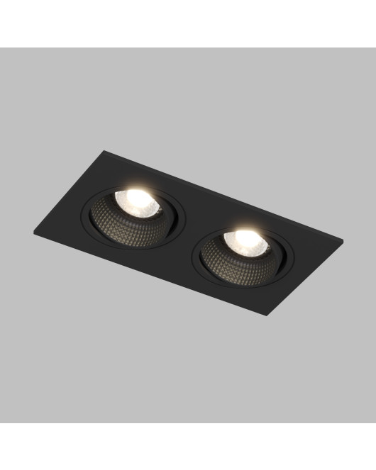 DK3072-BK Встраиваемый светильник, IP 20, 10 Вт, GU5.3, LED, черный/черный, пластик