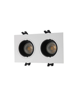 DK3072-WH+BK Встраиваемый светильник, IP 20, 10 Вт, GU5.3, LED, белый/черный, пластик DK3072-WH+BK Встраиваемый светильник, IP 20, 10 Вт, GU5.3, LED, белый/черный, пластик