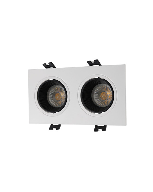 DK3072-WH+BK Встраиваемый светильник, IP 20, 10 Вт, GU5.3, LED, белый/черный, пластик DK3072-WH+BK Встраиваемый светильник, IP 20, 10 Вт, GU5.3, LED, белый/черный, пластик