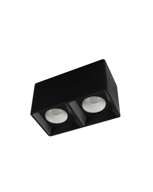 DK3085-BK+CH Светильник накладной IP 20, 10 Вт, GU5.3, LED, черный/хром, пластик