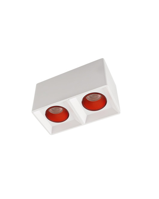 DK3085-WH+RD Светильник накладной IP 20, 10 Вт, GU5.3, LED, белый/красный, пластик