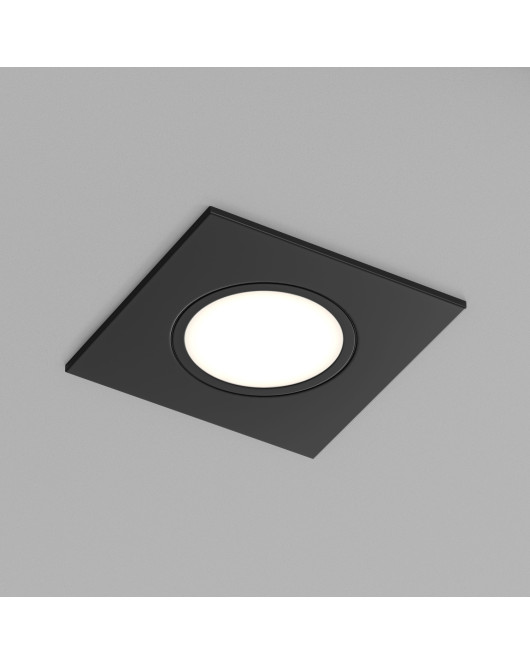DK3102-BK Встраиваемый влагозащищенный светильник, IP65, до 10 Вт, LED, GU5,3, черный