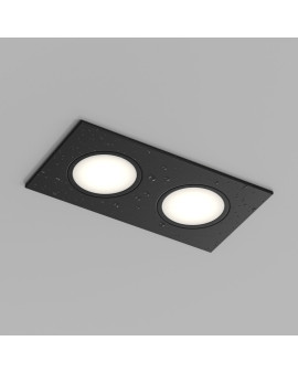 Встраиваемый влагозащищенный светильник PORT, 2?15 Вт макс., LED, GU5.3, IP65, корпус из полимера, цвет чёрный