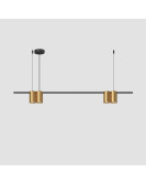 DK4061-BK+SG Подвесной светильник ORBIT, IP20, 4xGU10 LED до 15 Вт, черный + сатинированное золото, алюминий DK4061-BK+SG Подвесной светильник ORBIT, IP20, 4xGU10 LED до 15 Вт, черный + сатинированное золото, алюминий