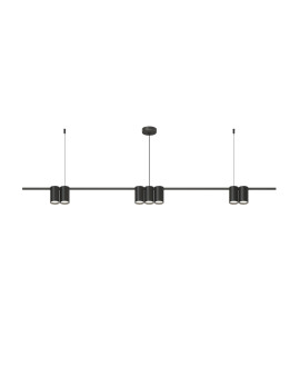 DK4063-BK Подвесной светильник ORBIT, IP20, 7xGU10 LED до 15 Вт, черный матовый, алюминий