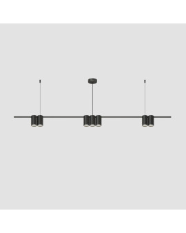 DK4063-BK Подвесной светильник ORBIT, IP20, 7xGU10 LED до 15 Вт, черный матовый, алюминий