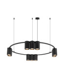DK4065-BK Подвесной светильник ORBIT, IP20, 10xGU10 LED до 15 Вт, черный матовый, алюминий