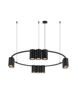 DK4065-BK Подвесной светильник ORBIT, IP20, 10xGU10 LED до 15 Вт, черный матовый, алюминий