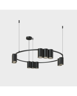 DK4065-BK Подвесной светильник ORBIT, IP20, 10xGU10 LED до 15 Вт, черный матовый, алюминий