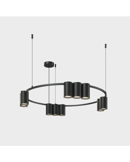 DK4065-BK Подвесной светильник ORBIT, IP20, 10xGU10 LED до 15 Вт, черный матовый, алюминий