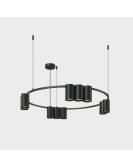 DK4065-BK Подвесной светильник ORBIT, IP20, 10xGU10 LED до 15 Вт, черный матовый, алюминий