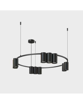 DK4065-BK Подвесной светильник ORBIT, IP20, 10xGU10 LED до 15 Вт, черный матовый, алюминий