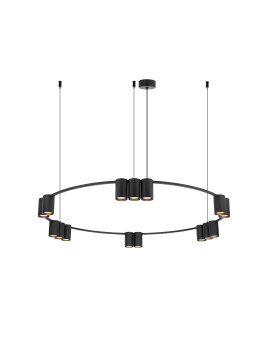 DK4067-BK Подвесной светильник ORBIT, IP20, 15xGU10 LED до 15 Вт, черный матовый, алюминий