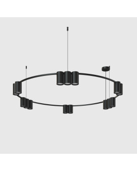 DK4067-BK Подвесной светильник ORBIT, IP20, 15xGU10 LED до 15 Вт, черный матовый, алюминий