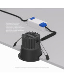 DK4500-BK Встраиваемый светильник, IP 20, 12 Вт, LED 3000, черный, алюминий DK4500-BK Встраиваемый светильник, IP 20, 12 Вт, LED 3000, черный, алюминий