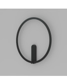 DK5035-BK Бра ROUND со светодиодом, IP20, 24W, 3000/4000/6500K, черный, алюминий