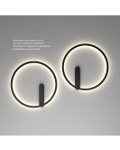 DK5035-BK Бра ROUND со светодиодом, IP20, 24W, 3000/4000/6500K, черный, алюминий