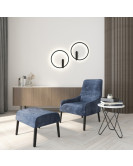 DK5035-BK Бра ROUND со светодиодом, IP20, 24W, 3000/4000/6500K, черный, алюминий