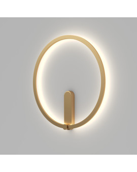 DK5035-SG Бра ROUND со светодиодом, IP20, 24W, 3000/4000/6500K, матовое золото, алюминий