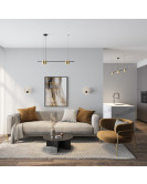 DK5060-BK+SG Бра ORBIT, IP20, 3000К, LED, 10 Вт, черный + сатинированное золото, алюминий
