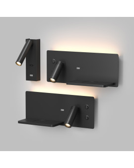 Светильник настенный CHARGELUX, USB-A , 3Вт, 3000К, алюминий, черный