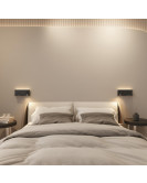 Светильник настенный CHARGELUX, с функцией беспроводной зарядки, USB-A , 3Вт+8Вт, 3000К, левый, алюминий, черный