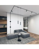 DK5315-BK Светильник для трека Air, серия Hang 3000 со светодиодом, ?35*257мм, 48V DC, 5W, RA?95, 24°, 3000K, IP20, черный, алюминий