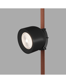 DK5540-BK Поворотный светильник для трека-ремня Belty, серия Spot, со светодиодом, D100*H107мм, 48V DC, 12W, RA90, 38°, 4000K, IP20, черный, алюминий