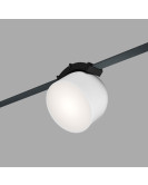 DK5542-WH+BK Поворотный светильник для трека-ремня Belty, серия Spot, со светодиодом, D100*H107мм, 48V DC, 12W, RA90, 120°, 4000K, IP20, белый с черным, алюминий