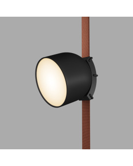 DK5543-BK Поворотный светильник для трека-ремня Belty, серия Spot, со светодиодом, D100*H107мм, 48V DC, 12W, RA90, 120°, 3000K, IP20, черный, алюминий