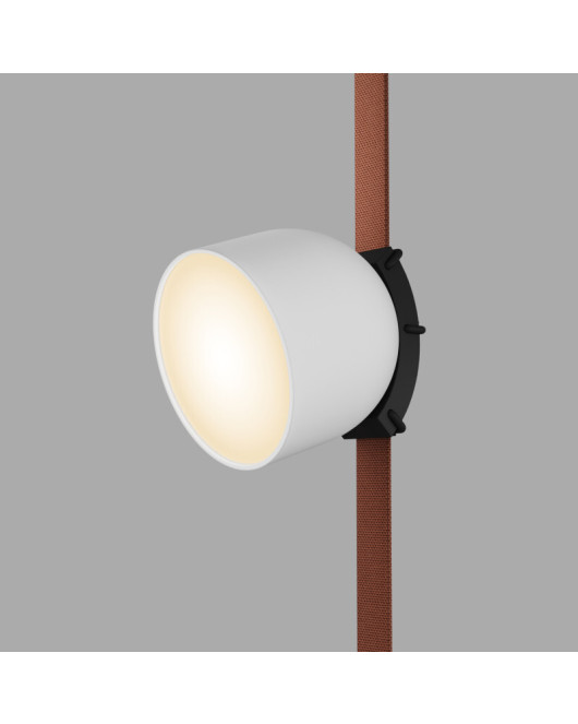 DK5543-WH+BK Поворотный светильник для трека-ремня Belty, серия Spot, со светодиодом, D100*H107мм, 48V DC, 12W, RA90, 120°, 3000K, IP20, белый с черным, алюминий DK5543-WH+BK Поворотный светильник для трека-ремня Belty, серия Spot, со светодиодом, D100*H107мм, 48V DC, 12W, RA90, 120°, 3000K, IP20, белый с черным, алюминий