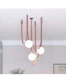 DK5550-BK Cветильник для трека-ремня Belty, серия Orb, со светодиодом, D150*H147мм, 48V DC, 10W, RA90, 120°, 4000K, IP20, белый, акрил