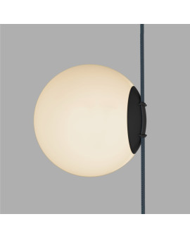 DK5553-BK Cветильник для трека-ремня Belty, серия Orb, со светодиодом, D180*H181мм, 48V DC, 10W, RA90, 120°, 3000K, IP20, белый, акрил