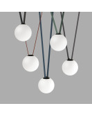 DK5554-BK Cветильник для трека-ремня Belty, серия Orb, со светодиодом, D230*H236мм, 48V DC, 15W, RA90, 120°, 4000K, IP20, черный, акрил