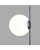 DK5554-BK Cветильник для трека-ремня Belty, серия Orb, со светодиодом, D230*H236мм, 48V DC, 15W, RA90, 120°, 4000K, IP20, черный, акрил