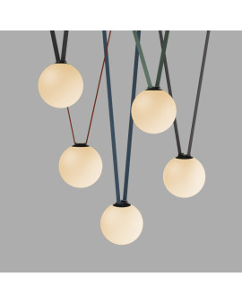 DK5555-BK Cветильник для трека-ремня Belty, серия Orb, со светодиодом, D230*H236мм, 48V DC, 15W, RA90, 120°, 3000K, IP20, черный, акрил