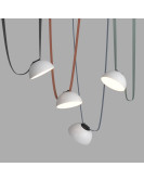 DK5560-WH+BK Cветильник для трека-ремня Belty, серия Flow, со светодиодом, D220*H117мм, 48V DC, 24W, RA90, 120°, 4000K, IP20, белый с черным, алюминий