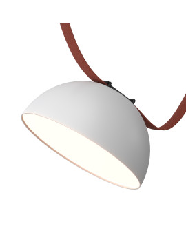DK5560-WH+BK Cветильник для трека-ремня Belty, серия Flow, со светодиодом, D220*H117мм, 48V DC, 24W, RA90, 120°, 4000K, IP20, белый с черным, алюминий