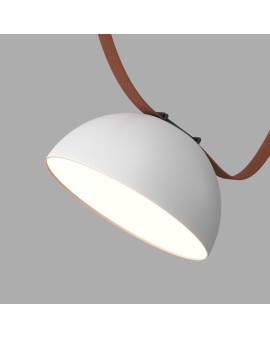 DK5560-WH+BK Cветильник для трека-ремня Belty, серия Flow, со светодиодом, D220*H117мм, 48V DC, 24W, RA90, 120°, 4000K, IP20, белый с черным, алюминий