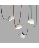 DK5561-WH+BK Cветильник для трека-ремня Belty, серия Flow, со светодиодом, D220*H117мм, 48V DC, 24W, RA90, 120°, 3000K, IP20, белый с черным, алюминий