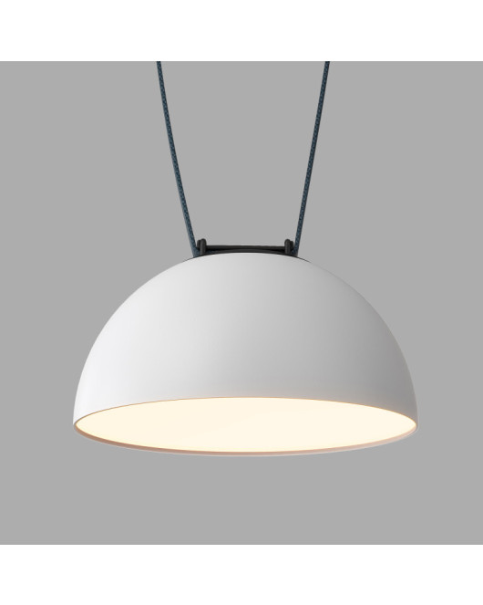 DK5561-WH+BK Cветильник для трека-ремня Belty, серия Flow, со светодиодом, D220*H117мм, 48V DC, 24W, RA90, 120°, 3000K, IP20, белый с черным, алюминий
