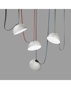 DK5562-WH+BK Cветильник для трека-ремня Belty, серия Flow со светодиодом, D300*H171мм, 48V DC, 28W, RA90, 120°, 4000K, IP20, белый с черным, алюминий
