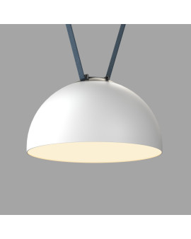 DK5563-WH+BK Cветильник для трека-ремня Belty, серия Flow со светодиодом, D300*H171мм, 48V DC, 28W, RA90, 120°, 3000K, IP20, белый с черным, алюминий