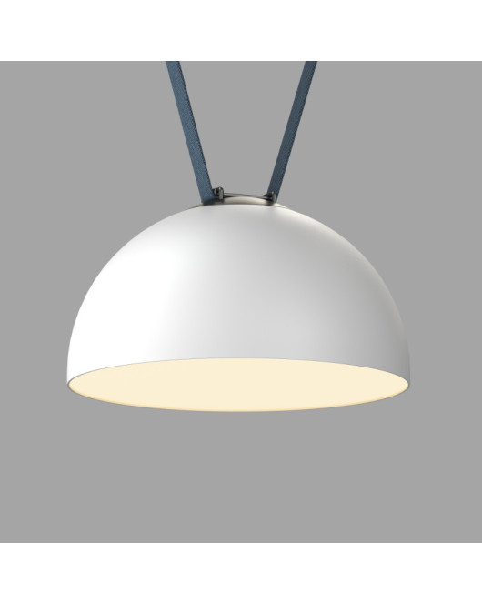 DK5563-WH+BK Cветильник для трека-ремня Belty, серия Flow со светодиодом, D300*H171мм, 48V DC, 28W, RA90, 120°, 3000K, IP20, белый с черным, алюминий