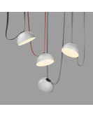 DK5563-WH+BK Cветильник для трека-ремня Belty, серия Flow со светодиодом, D300*H171мм, 48V DC, 28W, RA90, 120°, 3000K, IP20, белый с черным, алюминий