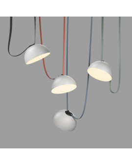 DK5563-WH+BK Cветильник для трека-ремня Belty, серия Flow со светодиодом, D300*H171мм, 48V DC, 28W, RA90, 120°, 3000K, IP20, белый с черным, алюминий
