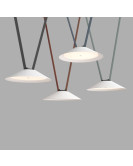 DK5564-WH+BK Cветильник для трека-ремня Belty, серия Flow, со светодиодом, D300*H71мм, 48V DC, 20W, RA90, 120°, 4000K, IP20, белый с черным, алюминий