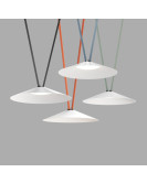 DK5568-WH+BK Cветильник для трека-ремня Belty, серия Flow, со светодиодом, D600*H122мм, 48V DC, 24W, RA90, 120°, 4000K, IP20, белый с черным, алюминий